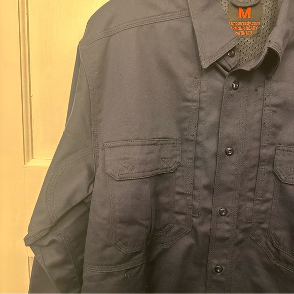 Armour Ready Med Navy Flame Retardant Work Shirt -NWOT - Picture 10 of 15